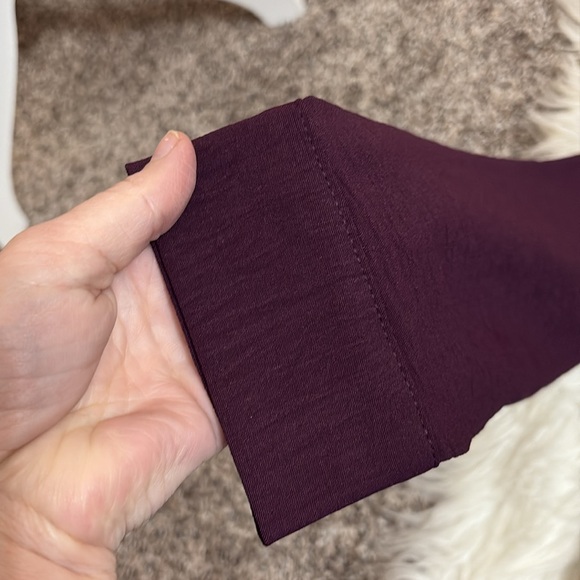 NWT DKNY Long Sleeve Faux Wrap Dress In Raisin Color Size 2 - Picture 12 of 15